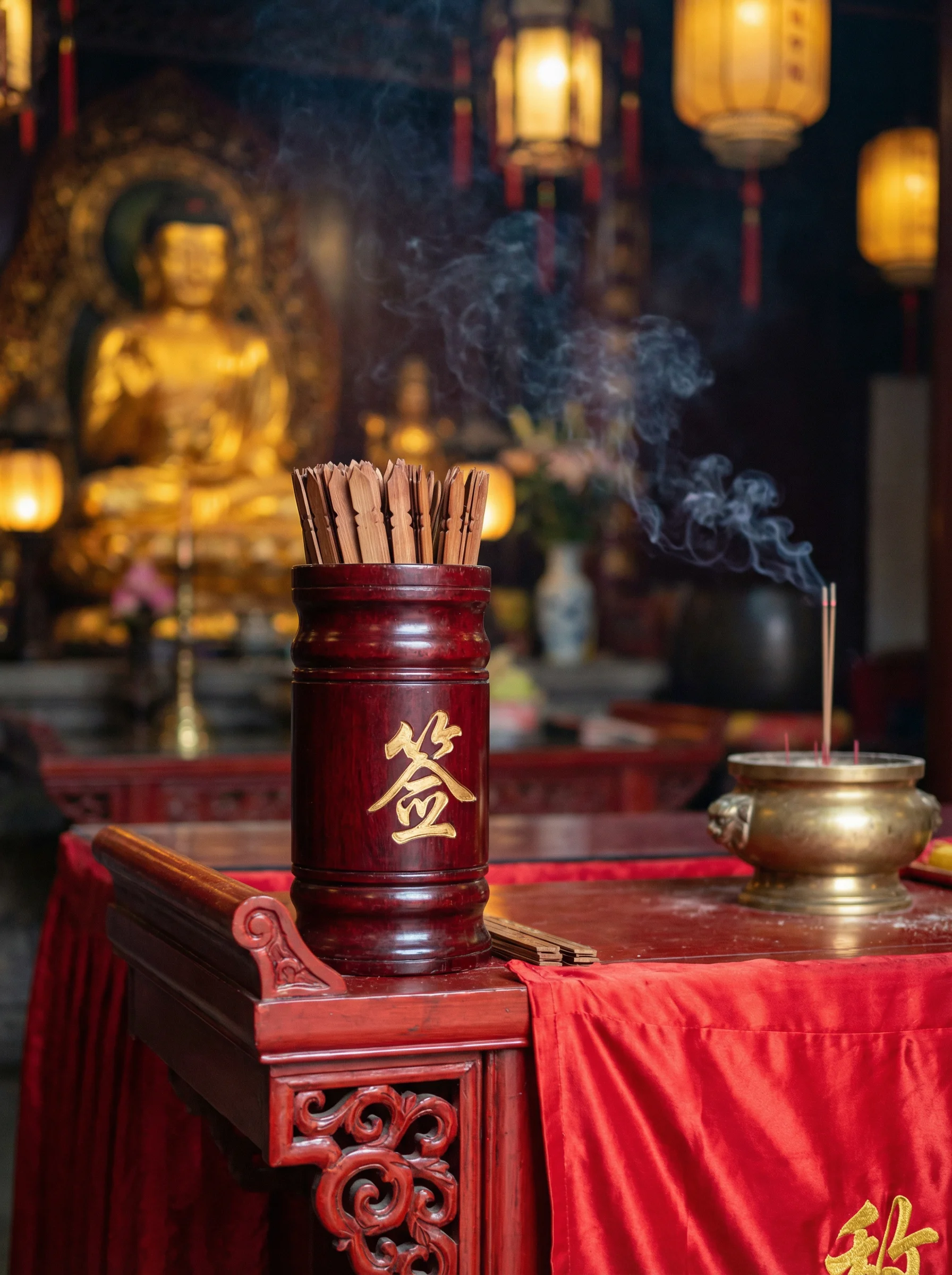 摇签选号亭签筒摇晃动画 - 彩票app